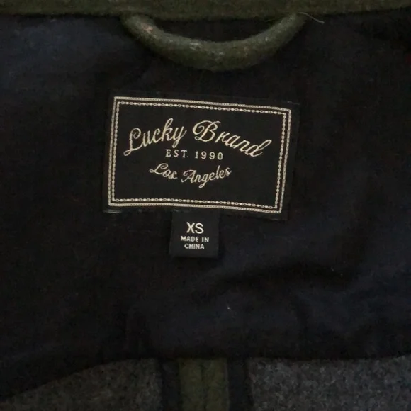 Lucky Brand Olive Green Military Style Field Jacket Wool Blend - Picture 6 of 15